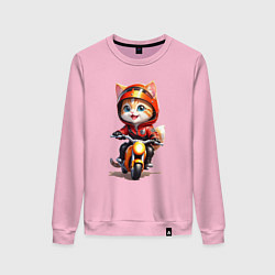 Свитшот хлопковый женский Мотокиса, цвет: светло-розовый