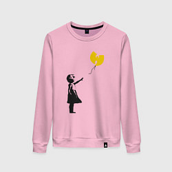 Свитшот хлопковый женский Wu-Tang Banksy, цвет: светло-розовый