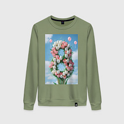 Женский свитшот Тюльпаны к 8 марта