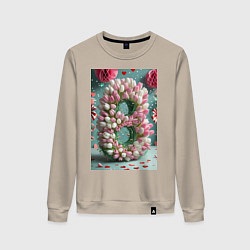 Женский свитшот Тюльпаны к 8 марта