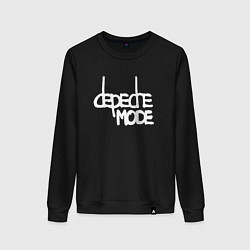 Свитшот хлопковый женский Depeche Mode - exciter logo, цвет: черный