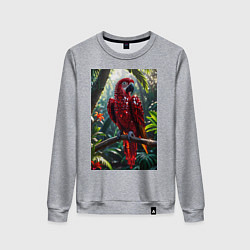 Женский свитшот Попугай из драгоценных камней