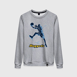 Свитшот хлопковый женский Nuggets baller, цвет: меланж