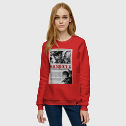 Свитшот хлопковый женский Берсерк в ярости, цвет: красный — фото 2