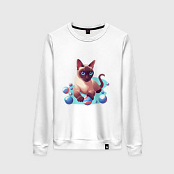 Женский свитшот Синеглазый кот