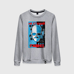 Свитшот хлопковый женский Не сгущай гавно, цвет: меланж