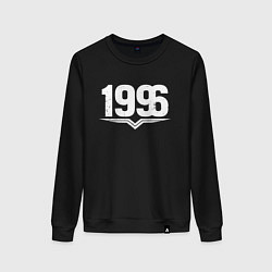 Свитшот хлопковый женский 1996 ретро, цвет: черный