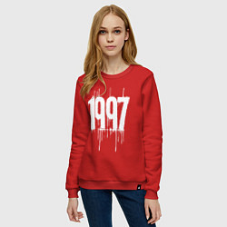 Свитшот хлопковый женский Ретро-стиль 1997 года, цвет: красный — фото 2