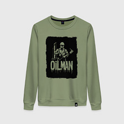 Женский свитшот Нефтяник с буровой установкой