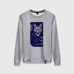 Женский свитшот Серьёзный лис