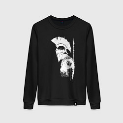 Свитшот хлопковый женский Один из 300 спартанцев, цвет: черный