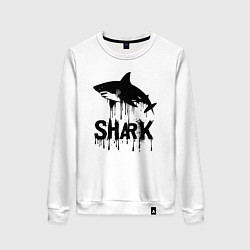 Женский свитшот Черная акула с каплями