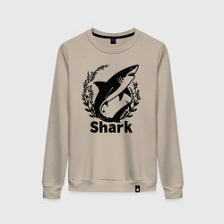 Женский свитшот Акула в водрослях