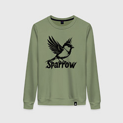 Женский свитшот Летящий воробей