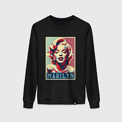Свитшот хлопковый женский Marilyn, цвет: черный
