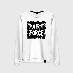 Свитшот хлопковый женский Воздушные силы урбан, цвет: белый