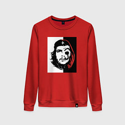 Свитшот хлопковый женский Money heist revolution, цвет: красный