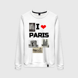 Женский свитшот I love Paris