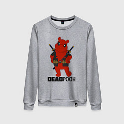 Свитшот хлопковый женский Deadpooh, цвет: меланж