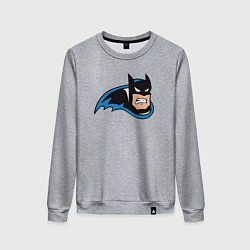 Свитшот хлопковый женский Angry Batman, цвет: меланж