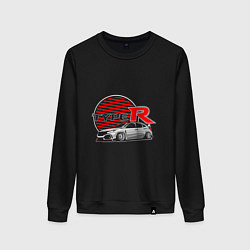 Свитшот хлопковый женский Honda Civic Type R, цвет: черный
