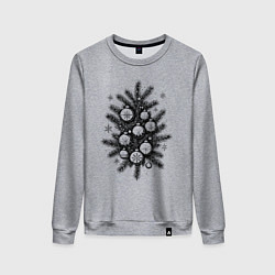 Женский свитшот Рождественский букет с шарами