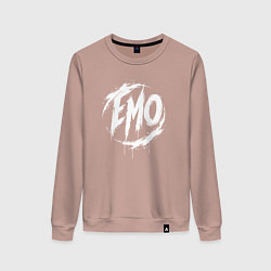 Свитшот хлопковый женский Эмо-энергия, цвет: пыльно-розовый