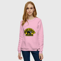 Свитшот хлопковый женский HC Boston Bruins Label, цвет: светло-розовый — фото 2