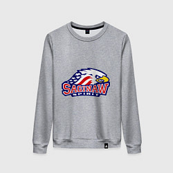 Свитшот хлопковый женский HC Saginaw Spirit, цвет: меланж