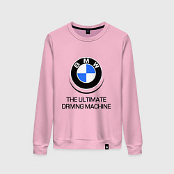 Свитшот хлопковый женский BMW Driving Machine, цвет: светло-розовый