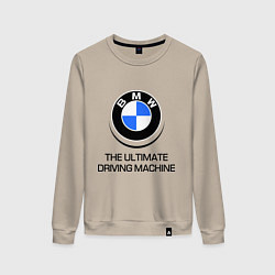Свитшот хлопковый женский BMW Driving Machine, цвет: миндальный