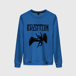 Свитшот хлопковый женский Led Zeppelin, цвет: синий