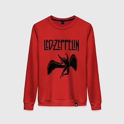 Свитшот хлопковый женский Led Zeppelin, цвет: красный