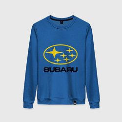 Свитшот хлопковый женский Subaru Logo, цвет: синий