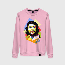 Свитшот хлопковый женский Che Guevara Art, цвет: светло-розовый