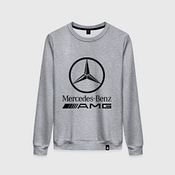 Свитшот хлопковый женский AMG, цвет: меланж