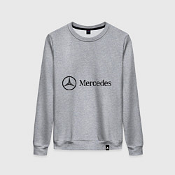 Свитшот хлопковый женский Mercedes Logo, цвет: меланж