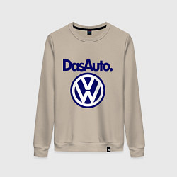 Свитшот хлопковый женский Volkswagen Das Auto, цвет: миндальный