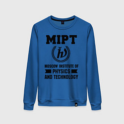 Свитшот хлопковый женский MIPT Institute, цвет: синий