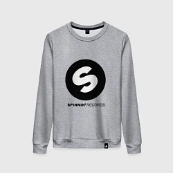 Свитшот хлопковый женский Spinnin records, цвет: меланж