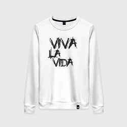 Свитшот хлопковый женский Viva La Vida, цвет: белый