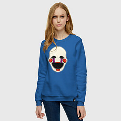 Свитшот хлопковый женский Puppet FNAF Марионетка, цвет: синий — фото 2