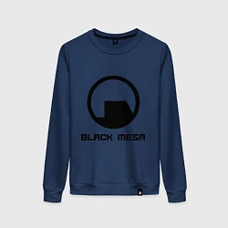 Свитшот хлопковый женский Black Mesa: Logo, цвет: тёмно-синий