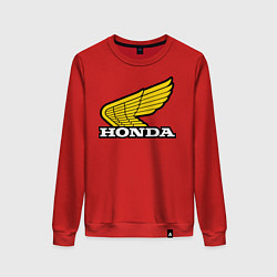 Свитшот хлопковый женский Honda, цвет: красный