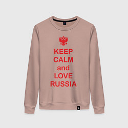 Женский свитшот Keep Calm & Love Russia