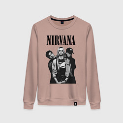 Свитшот хлопковый женский Nirvana Group, цвет: пыльно-розовый