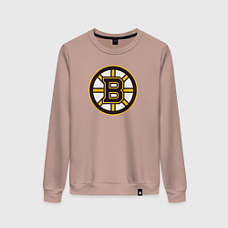 Свитшот хлопковый женский Boston Bruins, цвет: пыльно-розовый