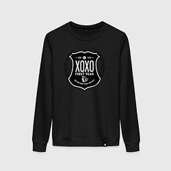 Свитшот хлопковый женский EXO XOXO, цвет: черный