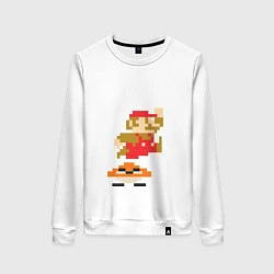 Свитшот хлопковый женский Mario: 100 coins, цвет: белый