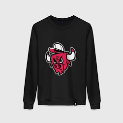 Свитшот хлопковый женский Chicago Bulls (в кепке), цвет: черный
